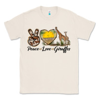 Natural Peace Love Giraffes Classic Tee - LillyAllenDesigns