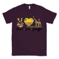 Plum Peace Love Giraffes Classic Tee - LillyAllenDesigns