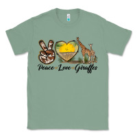 Sage Peace Love Giraffes Classic Tee - LillyAllenDesigns