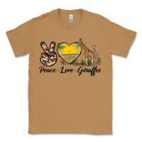 Toasted Coconut Peace Love Giraffes Classic Tee - LillyAllenDesigns