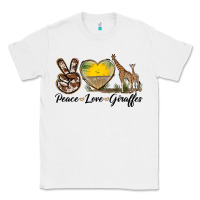 White Peace Love Giraffes Classic Tee - LillyAllenDesigns