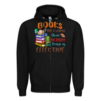 Black books are cheaper than therapy Zipper Hoodie - MaliasSmallBusiness