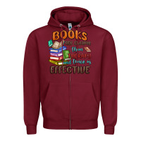Burgundy books are cheaper than therapy Zipper Hoodie - MaliasSmallBusiness