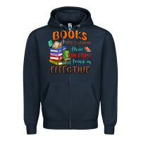 Navy books are cheaper than therapy Zipper Hoodie - MaliasSmallBusiness