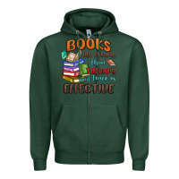 Sports Green books are cheaper than therapy Zipper Hoodie - MaliasSmallBusiness
