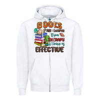 White books are cheaper than therapy Zipper Hoodie - MaliasSmallBusiness