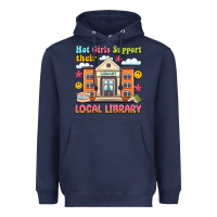 Navy hot girls support their local library Heavyweight Hoodie - Artiststas