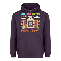 Plum hot girls support their local library Heavyweight Hoodie - Artiststas