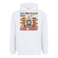 White hot girls support their local library Heavyweight Hoodie - Artiststas