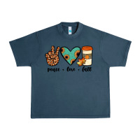 Midnight Navy peace love fall Urban Heavy Tee - JahusDesignShop