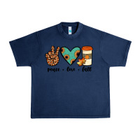 Navy peace love fall Urban Heavy Tee - JahusDesignShop
