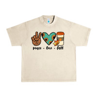 Sandshell peace love fall Urban Heavy Tee - JahusDesignShop