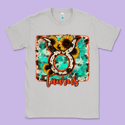 Taurus Turquoise Cowhide Classic Tee Designed By Ranaportraitstore