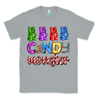 Heather Grey candy monster with jelly bear Classic Tee - AdoDesignShop
