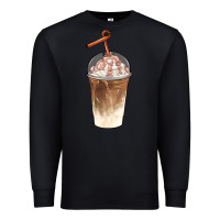 Black iced coffee with cream Premium Sweatshirt - BarkalooDesign