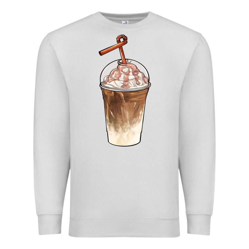 Iced Coffee With Cream Premium Sweatshirt by BarkalooDesign | Teevron