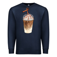 Navy iced coffee with cream Premium Sweatshirt - BarkalooDesign