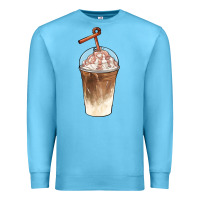 Ocean Blue iced coffee with cream Premium Sweatshirt - BarkalooDesign