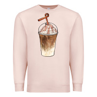 Pale Pink iced coffee with cream Premium Sweatshirt - BarkalooDesign