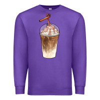 Purple iced coffee with cream Premium Sweatshirt - BarkalooDesign