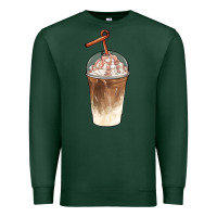 Sports Green iced coffee with cream Premium Sweatshirt - BarkalooDesign