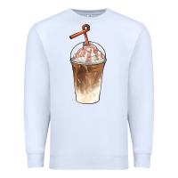 White iced coffee with cream Premium Sweatshirt - BarkalooDesign