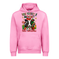 Fuchsia Pink have yourself a little christmas cow Urban Hoodie - CowGirlArtShop