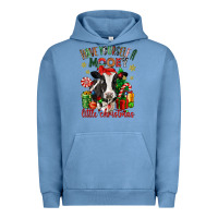 Pigment Pebble Blue have yourself a little christmas cow Urban Hoodie - CowGirlArtShop
