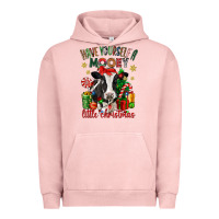 Pigment Salmon have yourself a little christmas cow Urban Hoodie - CowGirlArtShop