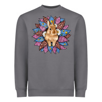 Storm easter leopard bunny sunflower Heavyweight Sweatshirt - Artiststas