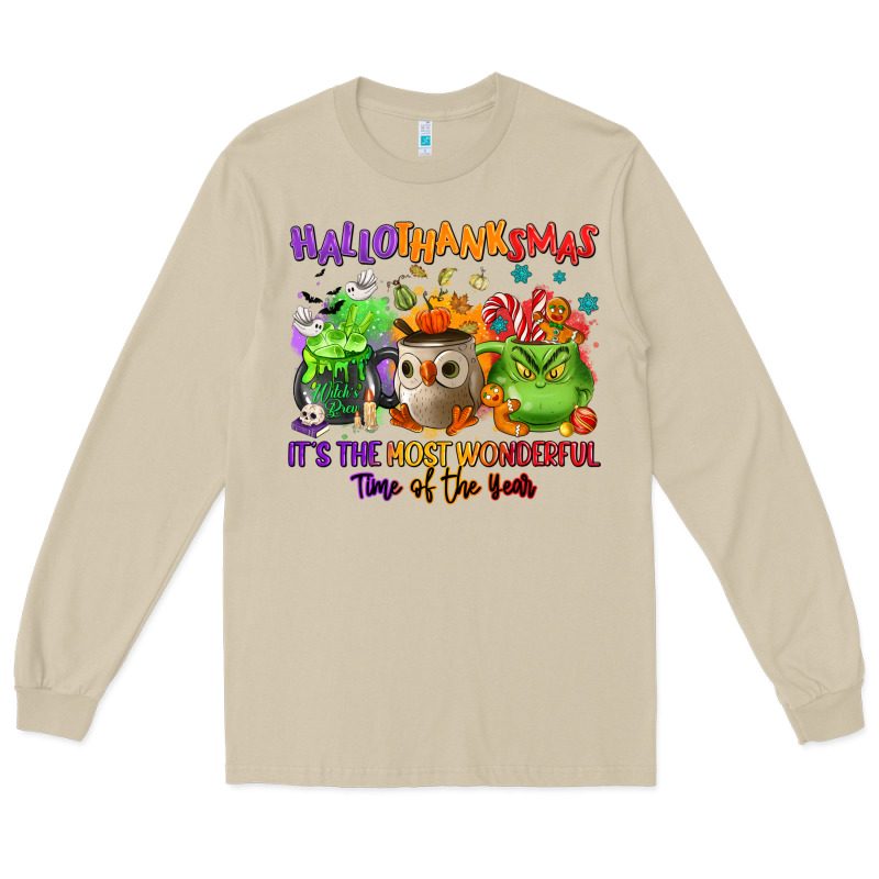 Hallothanksmas Long Sleeve Tee by NancyCooperArtShop | Teevron