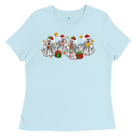 Baby Blue pantasmas ghost christmas Ladies Tee - Zillion Design Studio