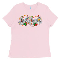 Bubblegum Pink pantasmas ghost christmas Ladies Tee - Zillion Design Studio
