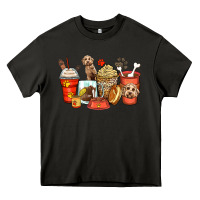 Asphalt labradoodle coffee cups Heavy Core Tee - Zillion Design Studio
