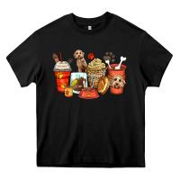 Black labradoodle coffee cups Heavy Core Tee - Zillion Design Studio