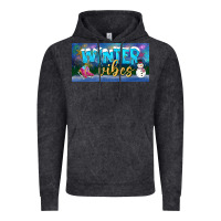 Vintage Black winter vibes license plate Vintage Hoodie - BundleAndBundleShop