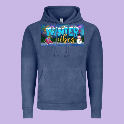 Winter Vibes License Plate Vintage Hoodie Designed By Bundleandbundleshop