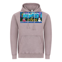 Vintage Zinc winter vibes license plate Vintage Hoodie - BundleAndBundleShop