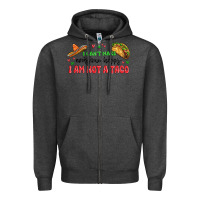 Charcoal Heather i cant make everyone happy i an not a taco Zipper Hoodie - MaliasSmallBusiness