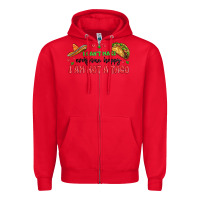 Red i cant make everyone happy i an not a taco Zipper Hoodie - MaliasSmallBusiness
