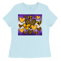 Baby Blue lakers hearts Ladies Tee - JahusDesignShop