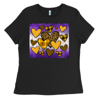 Black lakers hearts Ladies Tee - JahusDesignShop