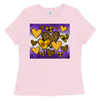 Bubblegum Pink lakers hearts Ladies Tee - JahusDesignShop