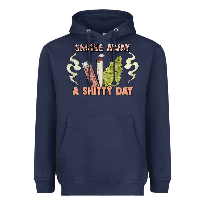 Smoke Away A Sh Tty Day Heavyweight Hoodie by Artiststas | Teevron
