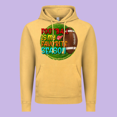 Football Is My Favorite Season Vintage Hoodie Designed By Bundleandbundleshop