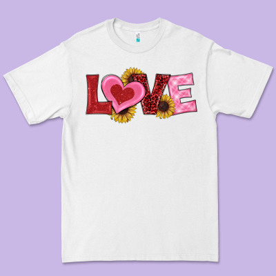 Valentine's Day Love Sunflowers Premium Tee Designed By Ranaportraitstore
