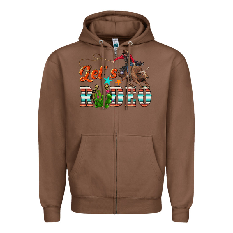Lets Rodeo Zipper Hoodie by NancyCooperArtShop | Teevron