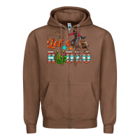 Chestnut lets rodeo Zipper Hoodie - NancyCooperArtShop