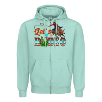 Seafoam lets rodeo Zipper Hoodie - NancyCooperArtShop