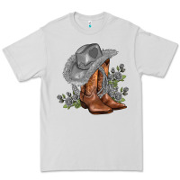 Dove Grey gray cowgirl and roses Premium Tee - AdoDesignShop